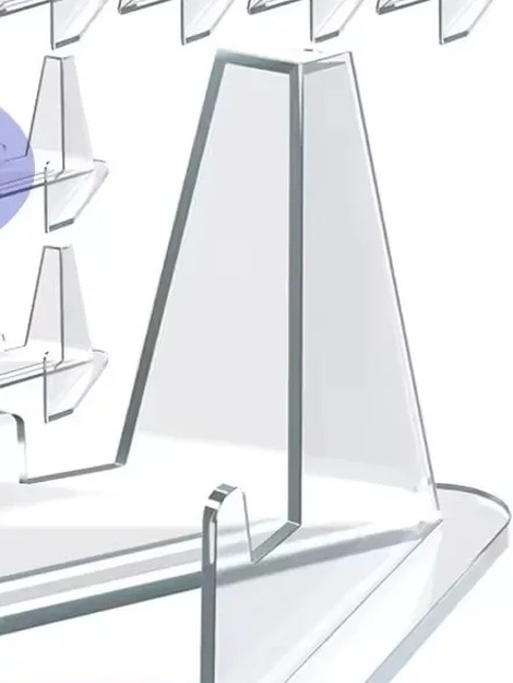 Triangular acrylic card easel display stands product photo